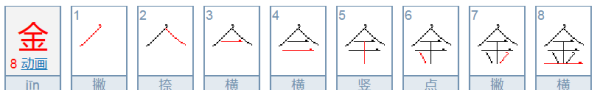 金字笔顺组词,金字笔顺怎么写图5