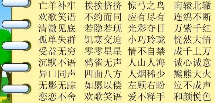 abcd的四字词语近义词,四字成语的格式有哪些图4