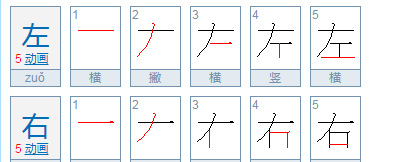 左的笔顺田字格写法,左的笔顺占田字格的哪里图4