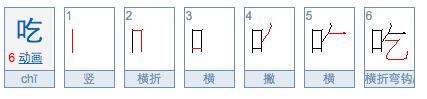 吃的笔顺正确写法,吃的笔顺笔画顺序表怎么写图7