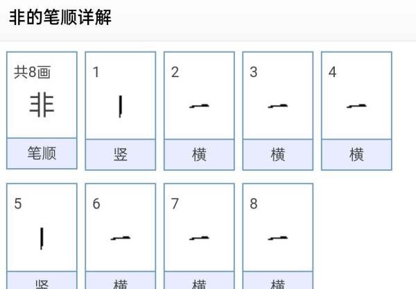 非的笔顺 正确,非的笔顺笔画图2