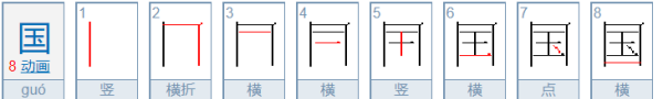 国的笔顺笔画,国的笔画顺序图5