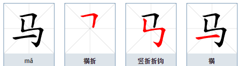 马的笔顺笔画,马的笔画顺序怎么写图7