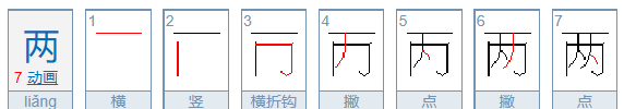 两的笔顺读音,两的笔顺怎么写图3