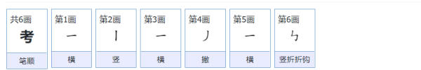 考的笔顺和组词,考的笔顺笔画图5