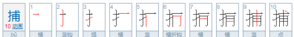 捕的笔顺,捕的笔顺笔画顺序怎么写图6
