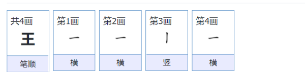 王的笔顺,王字的笔顺和组词图3