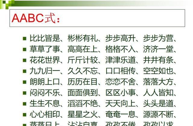 aabc 词语,aabc形式的词语还有哪些图3