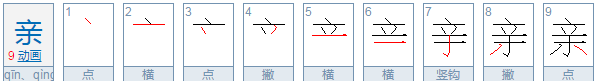 亲的笔顺,亲字的笔顺图5