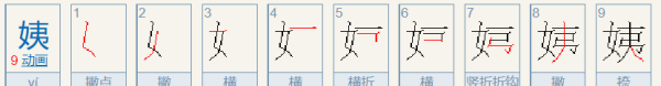 姨笔顺正确的写法,姨笔顺怎么写图5