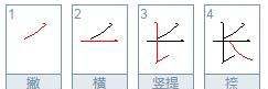 长的笔顺怎么写,长字笔画顺序图2