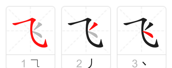 飞字的笔顺怎么写,飞字的笔顺怎么写的笔顺图1