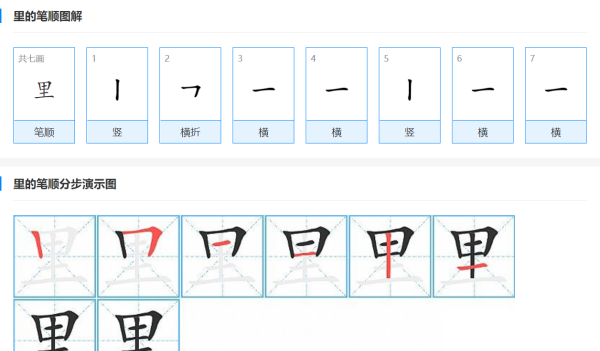 里笔顺笔画,里的笔顺笔画怎么写图7