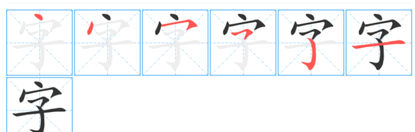 字的笔顺笔画顺序,字的笔顺怎么写图2