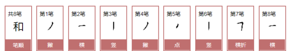 和的笔顺怎么写,和的笔顺正确写法图3