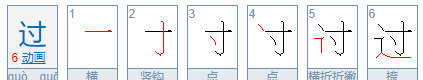 过笔顺组词,过字的笔顺图6