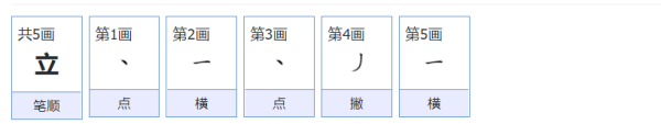 立笔顺的正确写法,立的笔顺怎么写笔画图6