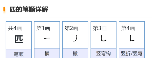 匹笔顺,匹的笔顺怎么写图7