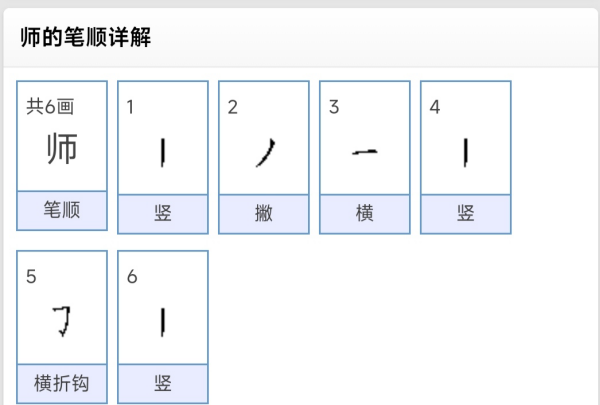 师的笔顺怎么写,师的笔画笔顺图3