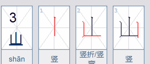 山怎么写笔顺,山的笔顺是怎么写的笔顺图3