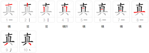 真笔顺怎么写的笔顺,真笔顺笔画顺序怎么写的图3