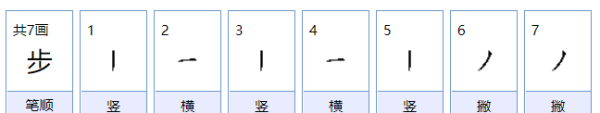 步笔顺笔画,步字的笔顺图4