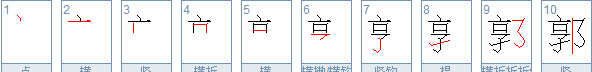 郭笔顺笔画顺序表怎么写,郭字笔画顺序怎么写图5