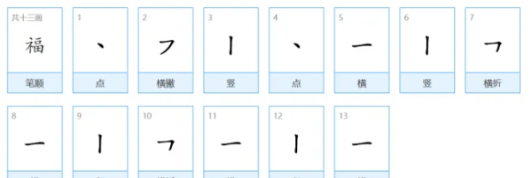 福字笔顺怎么写字,福字怎么写图5