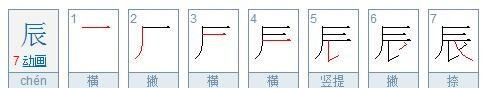 辰笔顺笔画顺序怎么写的,辰笔顺正确的写法图3