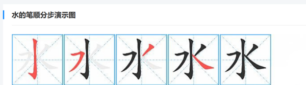 水的笔顺怎么写的笔顺,水的笔顺是啥图1
