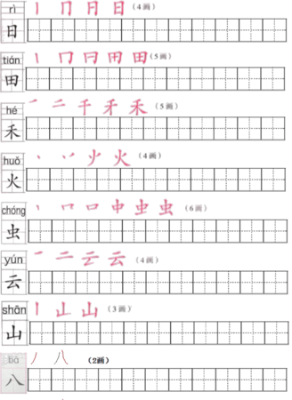 唱笔顺笔画顺序表,唱字笔画顺序图2