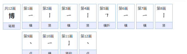 博的笔顺正确写法,博笔顺笔画图1