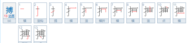 博的笔顺正确写法,博笔顺笔画图4