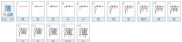 薄笔顺笔画顺序表,薄的笔顺笔画顺序表图7