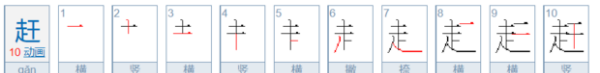 赶笔顺规则,赶怎么写图2
