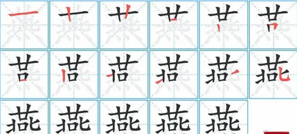 燕字笔顺,燕子的笔顺笔画图2