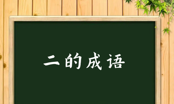 带有2的成语,带二的成语全部图1