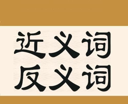 一组反义词一组近义词,有一对近义词和一对反义词的词语有哪些图3