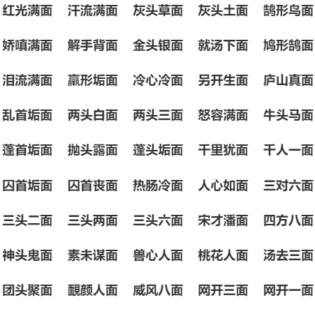 面什么什么什么成语,面什么耳什么成语图6