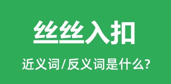 丝丝入扣的近义词反义词,丝丝入扣的意思是什么图2