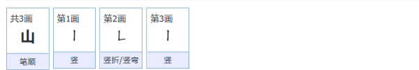 山字笔顺怎么写,山字的笔画顺序图4