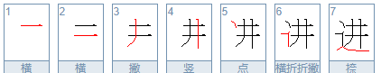 进笔顺怎么写,进的笔顺怎么写的笔顺图1