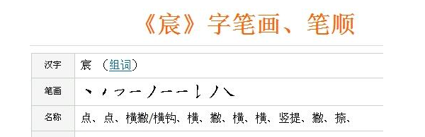 宸字笔顺田字格写法,宸田字格正确写法 笔画图7