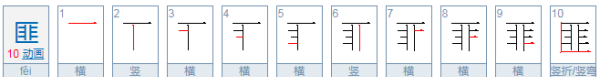 匪笔顺动态图,匪的笔顺图1