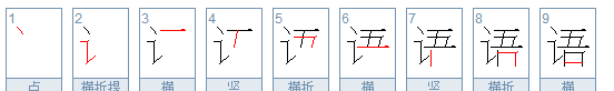 语的笔顺怎么写,语的笔顺怎么写图1