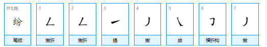 纷笔顺笔画顺序表怎么写,纷笔顺怎么写笔画图6