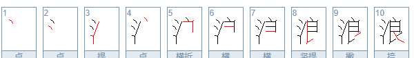 浪字笔顺,梓的笔顺笔画顺序图图3