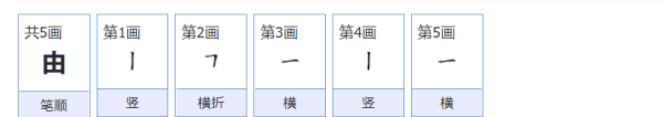 由字笔顺组词,由的笔顺图5