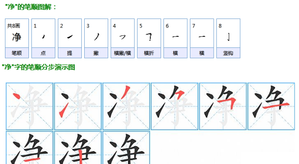 干净笔顺怎么写呀,清的笔顺怎么写图5