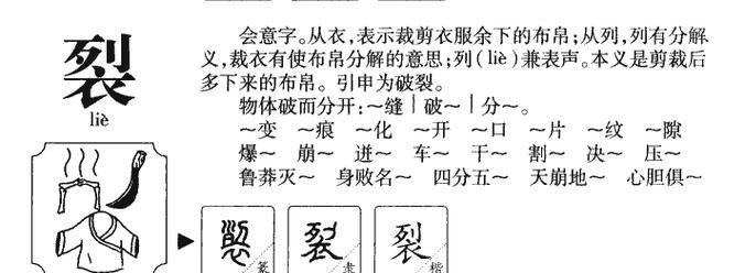 裂的词语,就能组什么二字词语图1